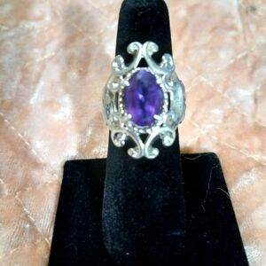 Carolyn Pollack Sterling silver amythyst ring